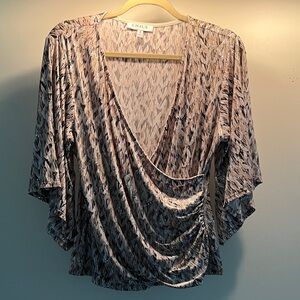 Chaus Women's Abstract Blouse - Cream and Black